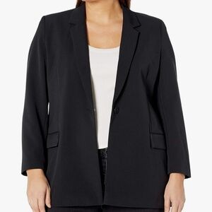 The Drop Blake Long Blazer in black XXL